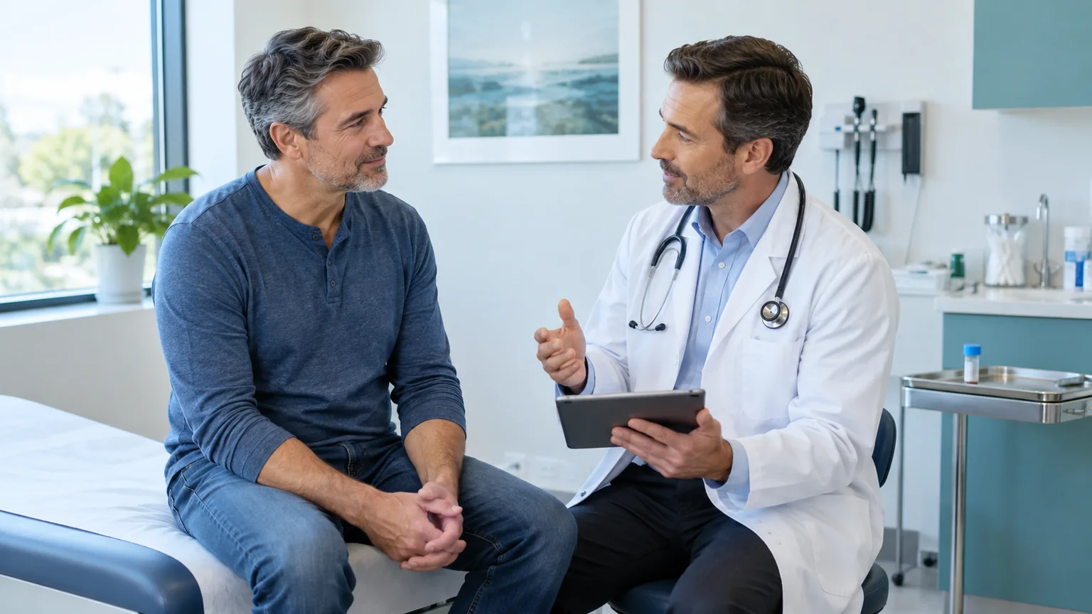 Consulta preventiva de salud masculina y prueba PSA